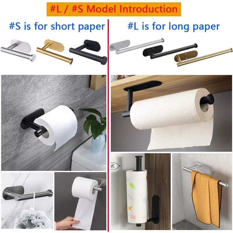 Suporte para Papel Toalha/Higiênico Adesivo