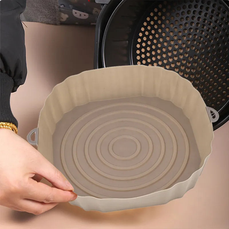 Forma de Silicone Reutilizável para Air Fryer