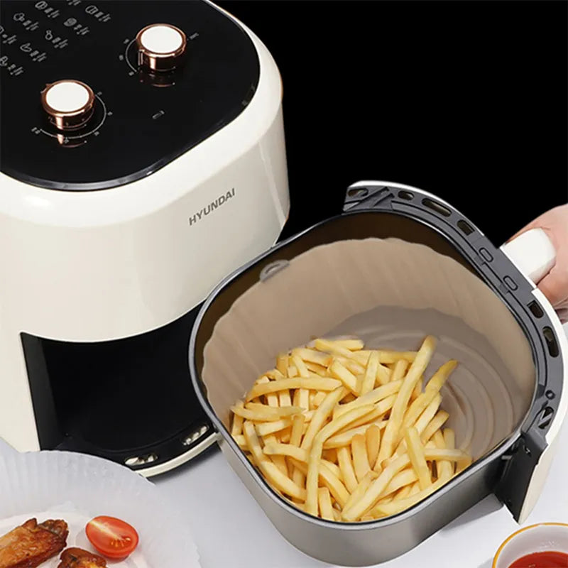 Forma de Silicone Reutilizável para Air Fryer